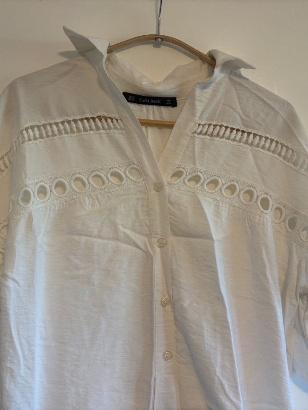 Zara casual midi shirt dress with loose patterned sleeves - Picture 4 of 5